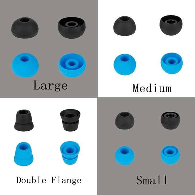 Silicone Ear Tips Earbuds Replacement Tips Compatible with Powerbeats 1/2/3 Wireless Beats by Dre Headphones,Earbud Cap (8 Pairs
