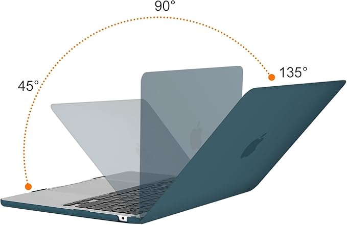 MOSISO Compatible with MacBook Air 13 inch Case 2025 2024 2023 2022 M4 A3240 M3 A3113 M2 A2681, Plastic Hard Shell&Keyboard Cover&Screen Film&Type C for MacBook Air 13.6 inch Case, Teal Green