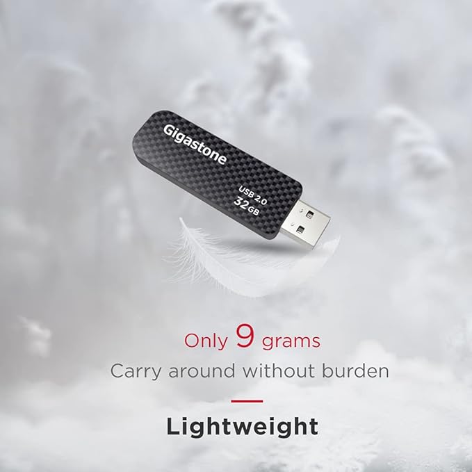 GIGASTONE V30 32GB USB 2.0 Flash Drive 5-Pack, Capless Retractable Design Pen Drive, Carbon Fiber Style, Reliable Performance & Durable
