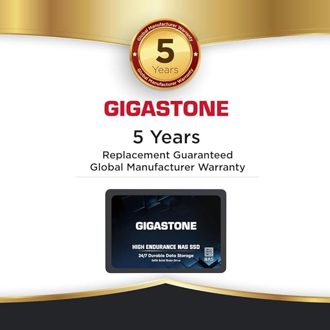 Gigastone 4TB NAS SSD Drive (24-Pack) 24/7 Durable High Endurance RAID Data Storage Network Attached Storage 2.5" SATA Internal Solid State Hard Drives