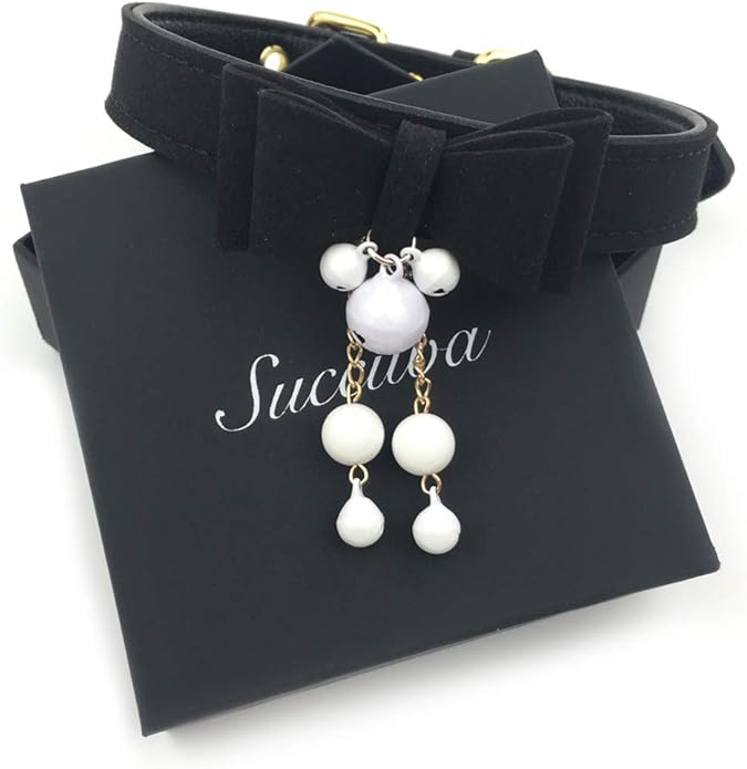 Bell Choker Collar Necklace Lolita Bow Collar Cat Kitty Velvet Necklace