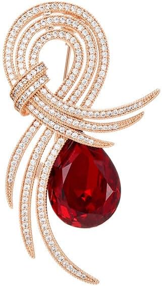 Rhinestone Brooch for Women Rhinestone Brooches Pins Crystal Lapel Pin Jewelry Christmas Valentine's Day Gift for Wife Girlfriend