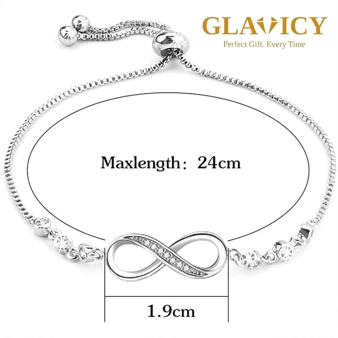 Daughter Infinity Heart Bracelet, Daughter Jewelry Gift From Mom or Dad with Message Card and Box Meaning