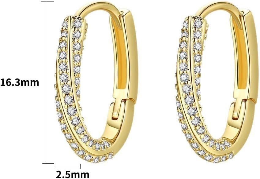 14K Gold O-Shaped Moissanite Ear Cuff, Fashionable Hollow Design, Golden Round Earrings