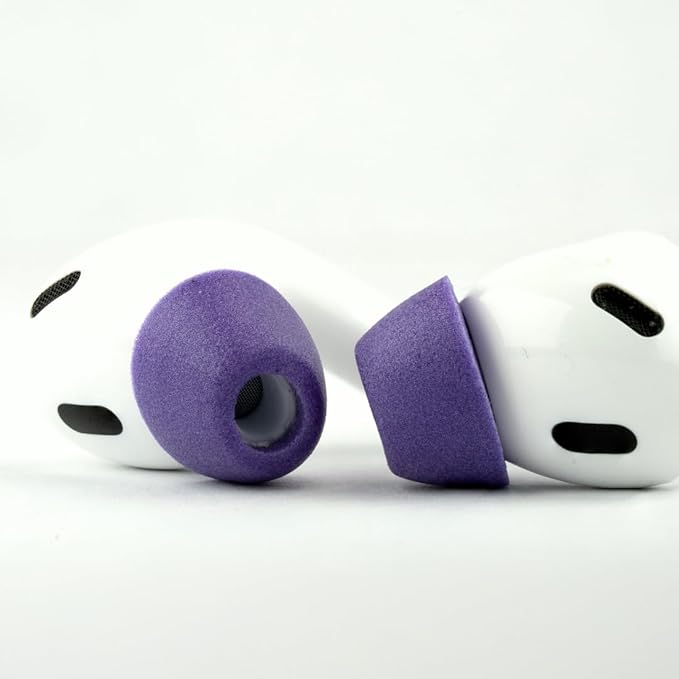 Comply TrueGrip MAX | Premium Memory Foam Replacement Earbud Tips for Apple AirPods Pro 1 & 2 | Long Lasting Comfort, MAX Durability, Secure Fit, Superior Noise Isolation| Purple (Medium) (3 Pairs)