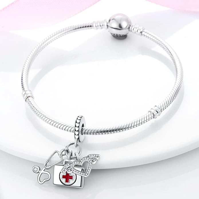 Parmuz 925 Sterling Silver Charm for Bracelet Necklace Dangle Love Mom Ocean travel Butterfly Party Charm Beads Pendants DIY Jewelry for Women