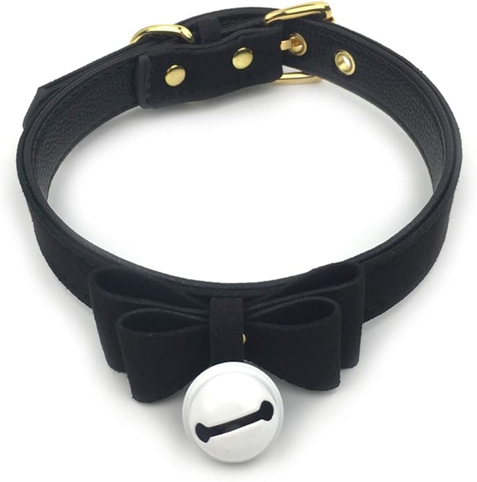 Bell Choker Collar Necklace Lolita Bow Collar Cat Kitty Velvet Necklace