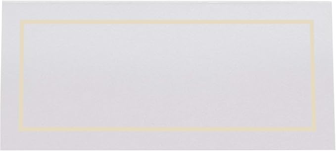 Single Line Border Place Cards, Ivory (Choose Color), Set of 60, Pre-cut and Scored - Wedding, Party, Dinner, and Special Events - Made in the USA