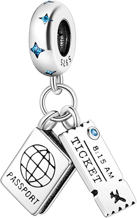 MULA 925 Sterling Silver Charms for Bracelets and Necklaces Family Letters Dangle Pendants Airplane Travel Beads Family Tree Jewelry Charms for Women