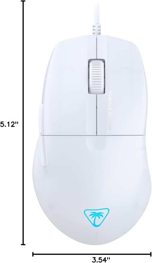 Turtle Beach Pure SEL - Ultra-Light Ergonomic RGB Gaming Mouse, 8K DPI Optical Sensor, Mechanical Switches, Pretension System, Pure PTFE Glides, RGB Illumination – White