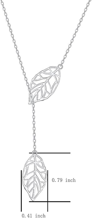 Long Necklace Sterling Silver Larait Bar Y Lariat Long Chain Drop Adjustable Necklace Gift for Her, 30"