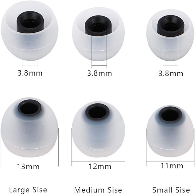 Earbuds Replacement Tips - 9 Pairs SML Eartips Eargels