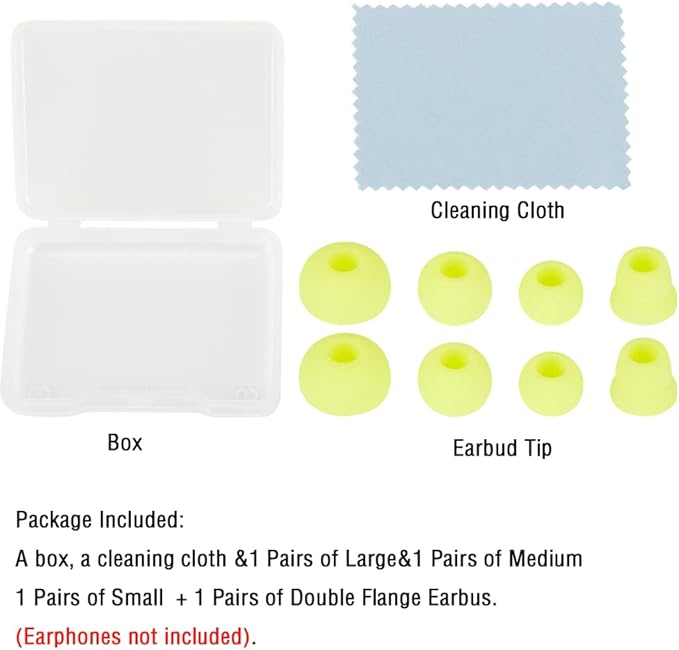 4 Pairs Silicone Replacement Earbud Tips Earbud Cap Compatible with Powerbeats 1/2/3 Wireless Beats by Dre Headphones,Ear Bud Tips(Yellow)