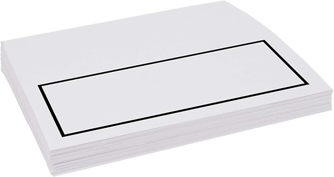 Single Line Border Place Cards, Black (Choose Color), Set of 25, Pre-cut and Scored - Wedding, Party, Dinner, and Special Events - Made in the USA