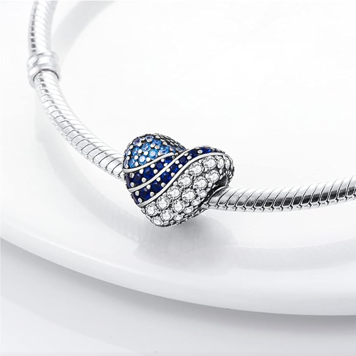 Parmuz 925 Sterling Silver Charm for Bracelet Necklace Dangle Love Mom Ocean travel Butterfly Party Charm Beads Pendants DIY Jewelry for Women