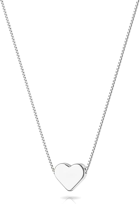 Zeffy Dainty Gold Heart Necklace for Women Trendy 14K Gold/Silver Plate Cute Heart Pendant Choker Necklaces Gold Love Heart Chain Necklace for Women Dainty Gold Jewelry Gifts for Women