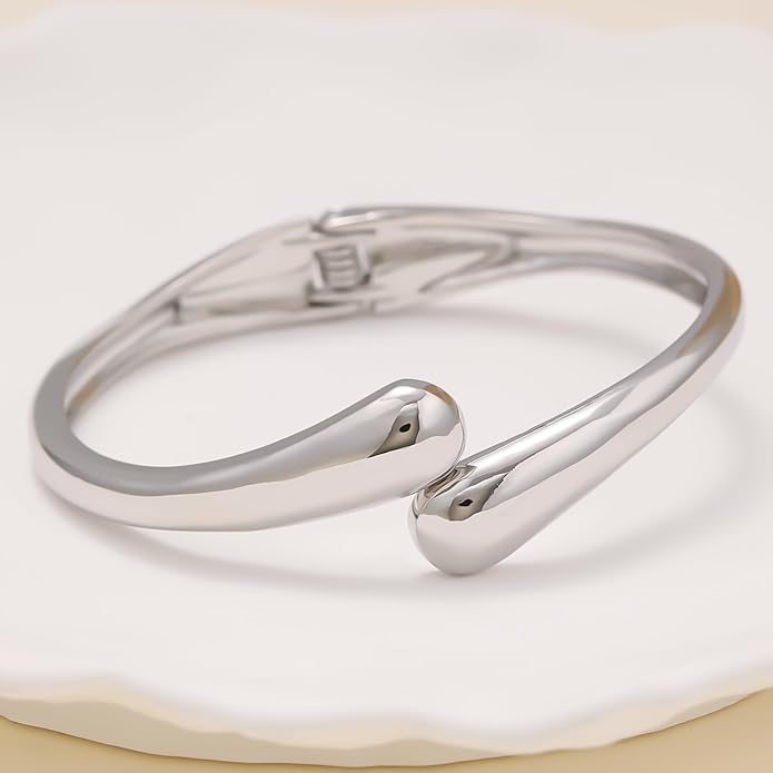 14K Gold Plated Chunky Cuff Bracelet for Women Non Tarnish Stainles Bracelet for women fashion jewelry