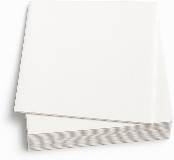 White Airlaid Napkins 15.7" x 15.7" (50 Pack) | Linen-Feel Disposable Dinner Napkins for Weddings, Restaurants, and Events | Soft, Absorbent, Cloth-Like Paper Napkins