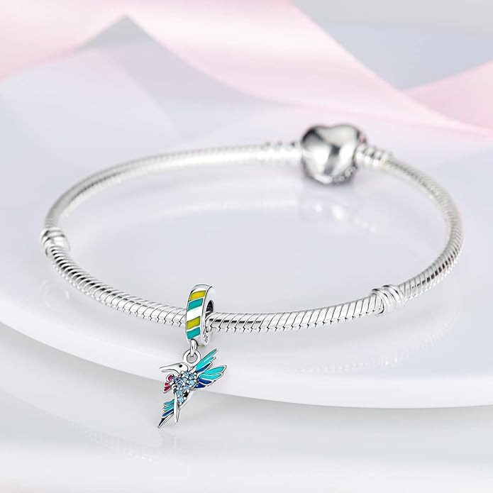 MULA 925 Sterling Silver Charms for Bracelets and Necklaces Family Letters Dangle Pendants Airplane Travel Beads Family Tree Jewelry Charms for Women