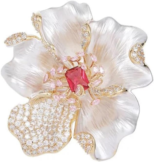 Brooch Pin - Gold Plated | Ideal Gift for Mom & Wife on Thanksgiving Day, Birthdays & Weddings