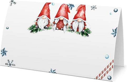 FZ-a72 Christmas Food Tent Labels (25 pack) - Table Place Cards, Perfect for Banquet, Buffet Food Label, Christmas Party