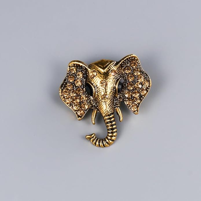 Animal-Shaped Rhinestone Brooch Set, Alloy Diamond Pin, Crystal Vintage Brooch, Animal Lapel Pin, Formal Pin Suitable for Men and Women
