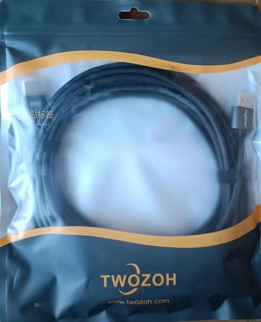 Twozoh Ultra-Thin Long HDMI to HDMI Cable 25FT, Hyper Slim HDMI 2.0 Cable, Extreme Flexible HDMI Cord Support 3D/4K@60Hz, 2160P, 1080P