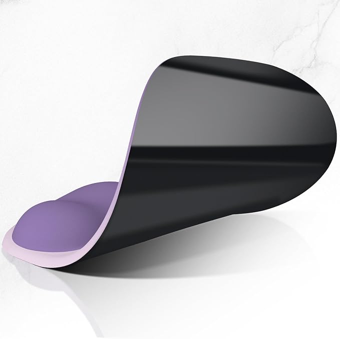 ITNRSIIET Ergonomic Mouse Pad, Cushioned Gel Wrist Rest, Non-Slip Base, Smooth Surface, Cute Multi-Color, 9.5 x 8.2 in, Lavender Fade