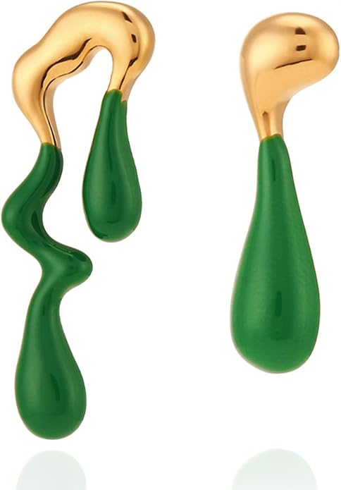 Teardrop Earrings Gold Palated Earrings Large Irregular Geometric Studs Big Lightweight Waterdrop Earrings Jewelry for Women