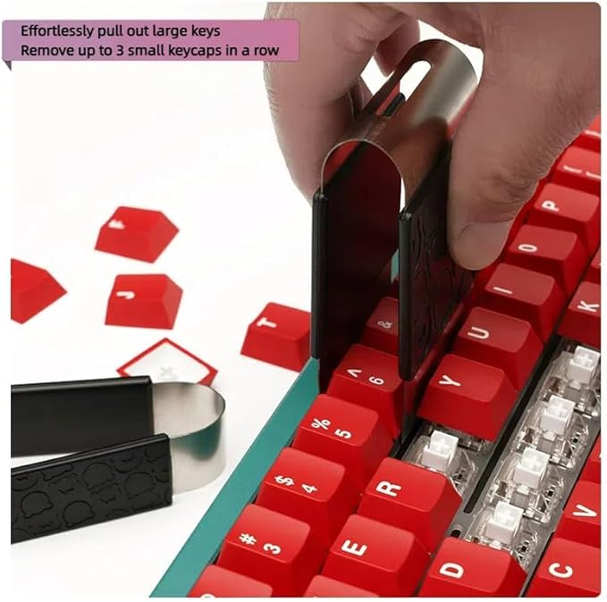 MELETRIX WS Keycap Puller, Metal Keycap Remover Key Cap Removal Tool for Mechanical Keyboard Removing Fixing Tools 3U Size (L)