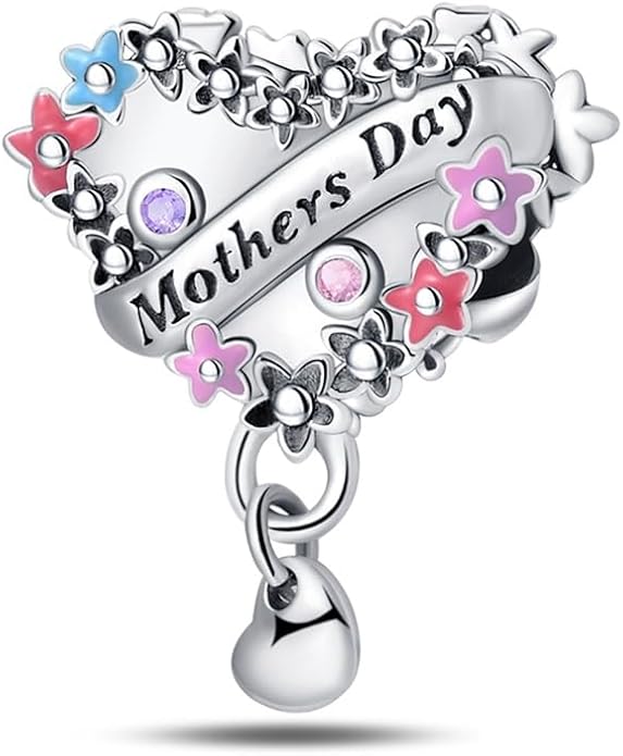 LIGHTDOG 925 Sterling Silver Charm fits Pandora Charm Bracelet Necklaces Pendant Bead Charms Jewelry Gift for Women Family Friends