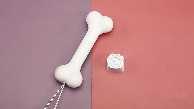 FKZ Keycap Puller,Custom Mechanical Keyboard Keycap Removal Tool for Cherry MX, Outemu, Kailh Switches - QWERTY USB-C Keyboard DIY Accessory (Bone)