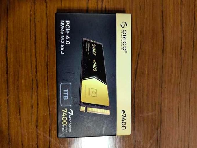 ORICO 512GB NVMe SSD PCIe 4.0- Up to 7200MB/s, M.2 2280 PCIe 4.0X4 Internal Solid State Drive, Fast Heat Dissipation, Compatible with macOS Windows for Gamers and Creators-e7400