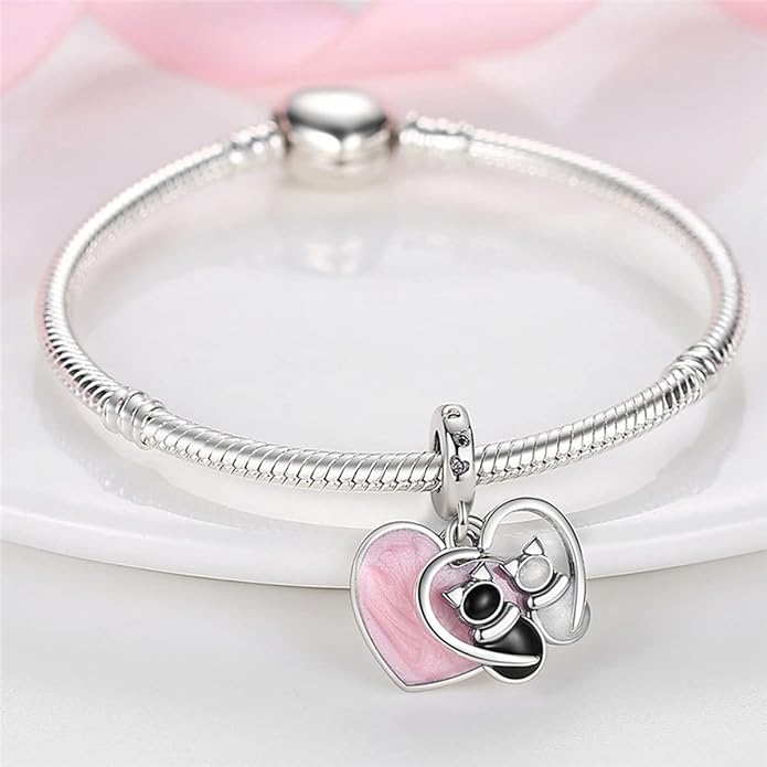 MULA 925 Sterling Silver Charms for Bracelets and Necklaces Airplane Passport Dangle Pendants Beads Butterfly Dragonfly Charms Jewelry Charm for Women