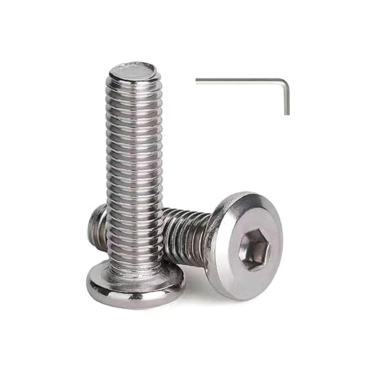 5/16-18 x 1/2" (25 Pack) Flat Head Hex Socket Cap Screws Bolts, 304 Stainless Steel 18-8, Hex Drive, Bright Finish, Fully Machine Thread