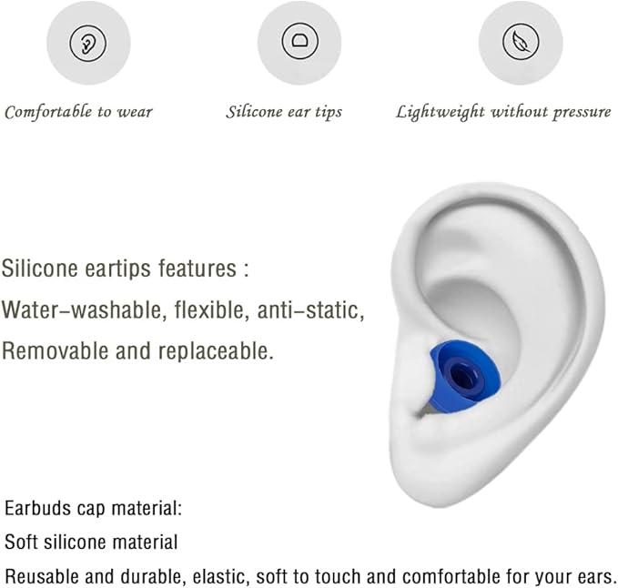 4 Pairs Silicone Earbud Tips Replacement Eartips Earbuds Eargels Earpads Compatible with Powerbeats 1/2/3 Wireless Beats by Dre Headphones(Dark Blue)