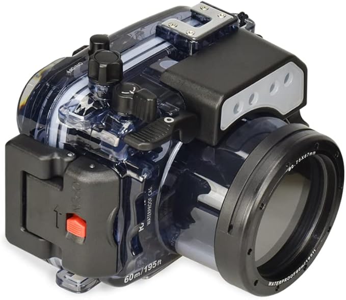 Sea frogs 195FT/60M Underwater Waterproof Camera Diving housing case for Sony DSC RX100 RX100II RX100III RX100IV RX100V RX100I-V (Housing + Red Filter)