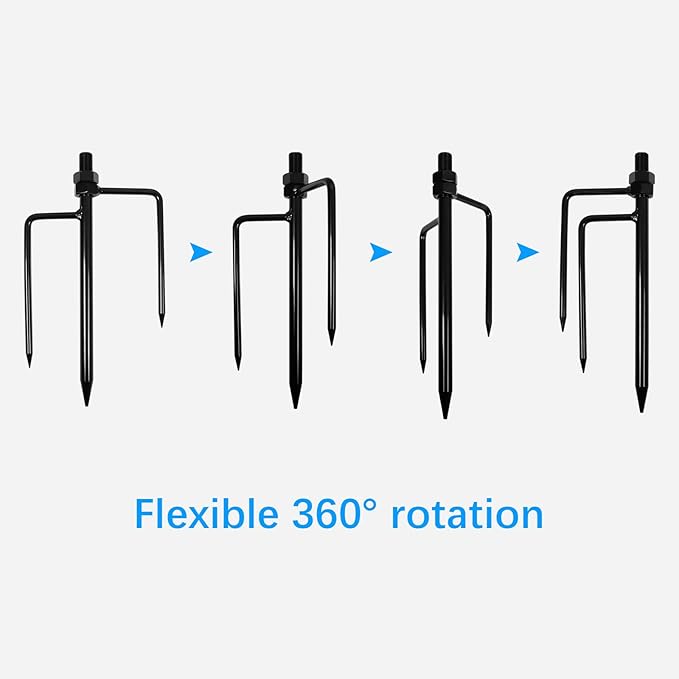 Ground Stake Mount for eufy Solocam S340/E30/S330,Reolink Argus PT 3MP/4MP/5MP,AOSU SE/Lite/Max,ANSQUE(GU01/SA01),SEHMUA,TP-Link Tapo Outdoor Pan/Tilt Wi-Fi,Cinnado B6 Security Cameras (Black)