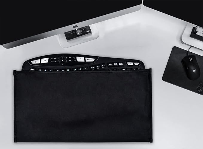 Logitech/Dell/Corsair/Havit/Redragon/Apple Magic Keyboard Dust Cover Pouch Case, Wireless/Wired Computer Gaming PC Keyboard Protector, Black