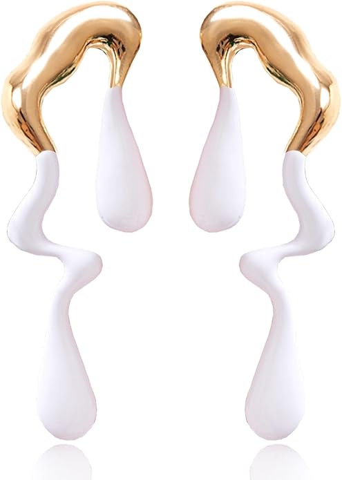 Teardrop Earrings Gold Palated Earrings Large Irregular Geometric Studs Big Lightweight Waterdrop Earrings Jewelry for Women