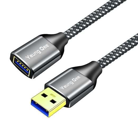 USB 3.0 Extension Cable 12 ft,5Gbps High Speed USB 3.0 Type A Male to Female Extension Cord,USB Extension Lead Compatible with USB Flash Drive, Hard Drive, Card Reader,Scanner,Keyboard (12FT)
