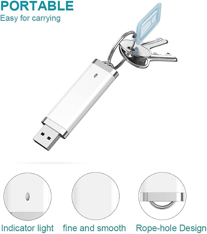 KEXIN 50 Pack 4GB Flash Drive - 4GB USB Pen Drive Memory Stick - 50 Pieces White (4G50PCS)
