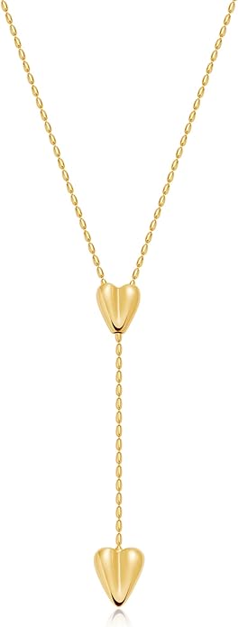 Gold Silver Necklace for Women Y Chain Adjustable Gold Long Necklaces Fashion Dainty Jewelry