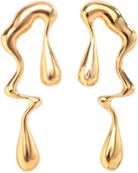 Irregular WaterDrop Earrings, Melted Liquid Irregular Stainless Steel Earrings, Embrace Minimalist Earrings, Statement Earrings for Women