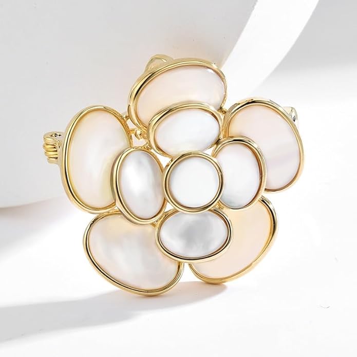 Flower Brooch for Women Rhinestone Flower Brooch Pins Floral Brooches Jewelry Gift for Mom Wife