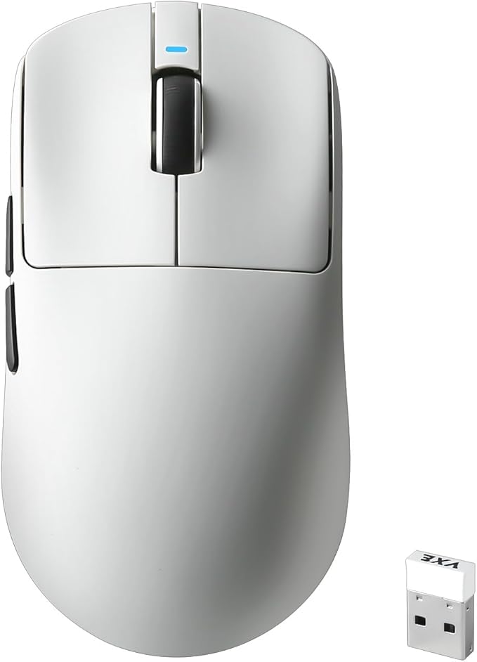R1 SE+ Wireless Gaming Mouse, 18000 DPI, High-Precision PAW3395 SE Sensor,55g Lightweight,Three Connection Modes Mouse, Programmable Ergonomic Mice Suitable for Laptops/PC/Mac (White)