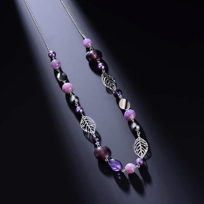 PEARL&CLUB Long Beaded Necklaces For Women - Sweater Chain Fashion Jewelry Necklace Gifts For Women