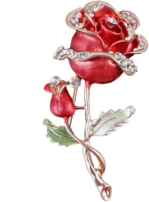 Crystal Pearl Flower Brooches Pins Fashion Beautiful Created Rhinestone Floral Brooch Good Idea for Party Dance Wedding Banquet for Elegant Women Girl