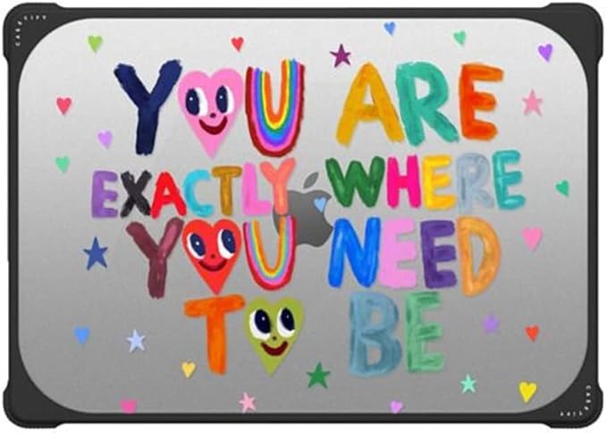 CASETiFY Bounce MacBook Pro 16-inch (M3/M4) Case [Enhanced Protective Corner Design/Ventilation Cutouts/Anti-Slip Grip] - You are Exactly Where You Need to Be - Clear Black