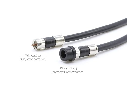 THE CIMPLE CO Coaxial F (F81) Weather Seal Boot - for Coax Ground Blocks, splitters, or Other F Connectors - Creates a Water Tight Seal (Grommet) - (10 Pack)